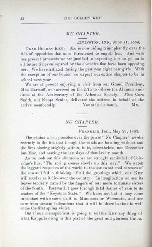 News Letters: Nu Chapter, May 23, 1883 (image)